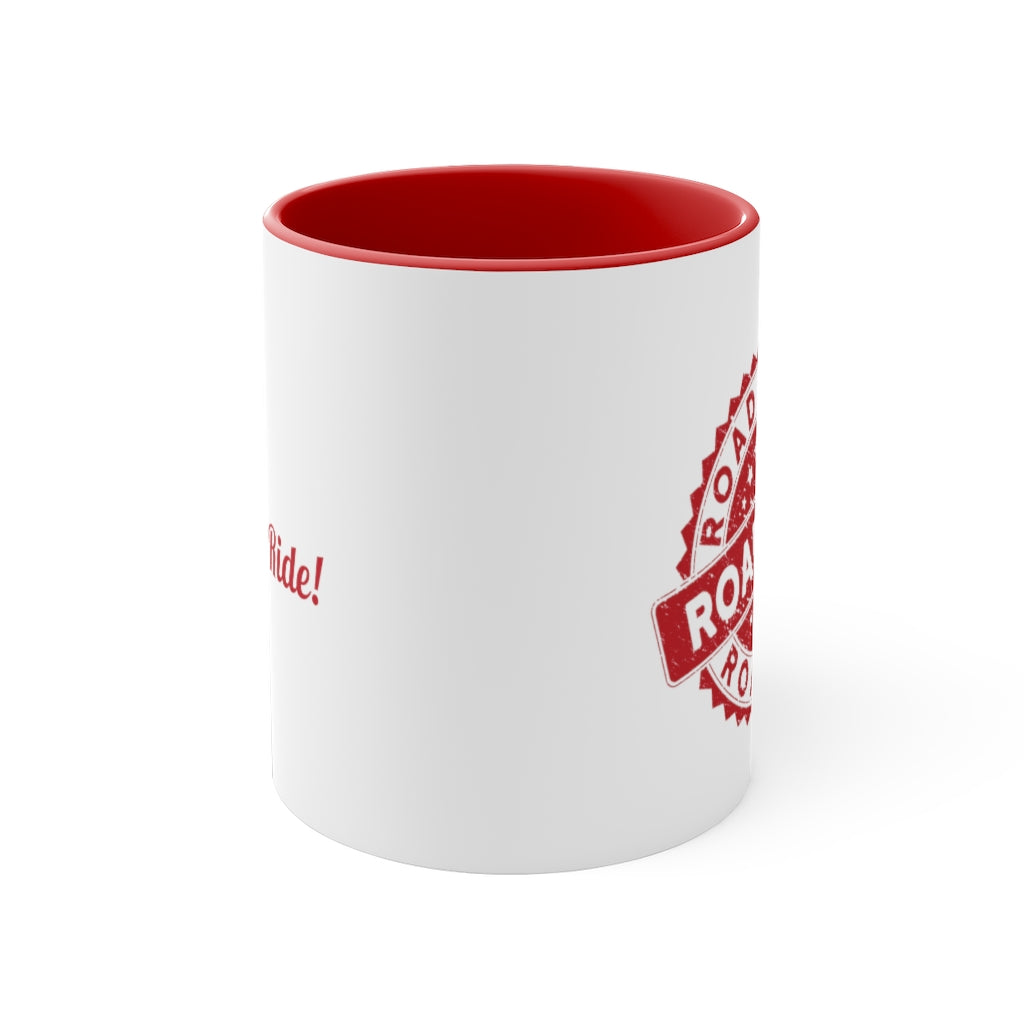 Road Trip Red Accent Coffee Mug, 11oz