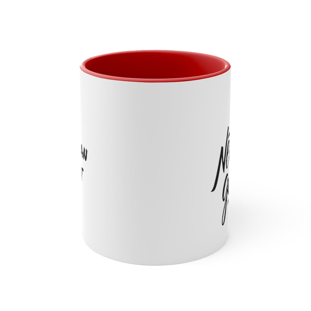 Never Give Up Accent Coffee Mug, 11oz