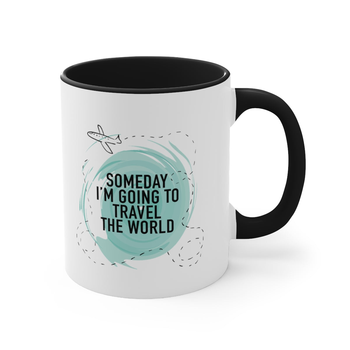 Someday I'm Going Travel Accent Coffee Mug, 11oz