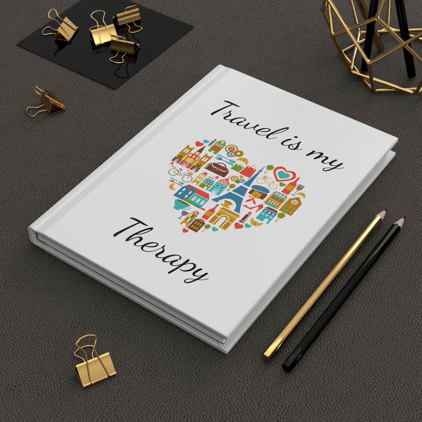 Travel is my Therapy Hardcover Journal Matte