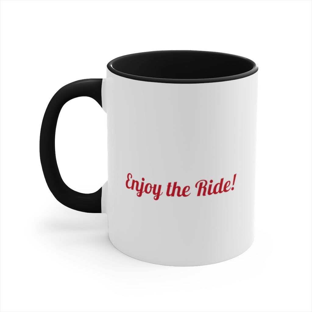Road Trip Red Accent Coffee Mug, 11oz