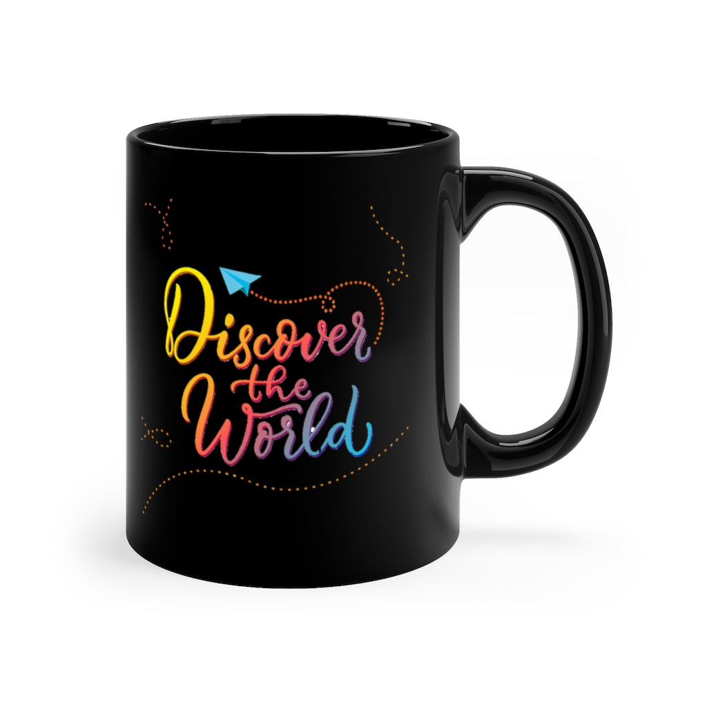 Discover the World 11oz Black Mug