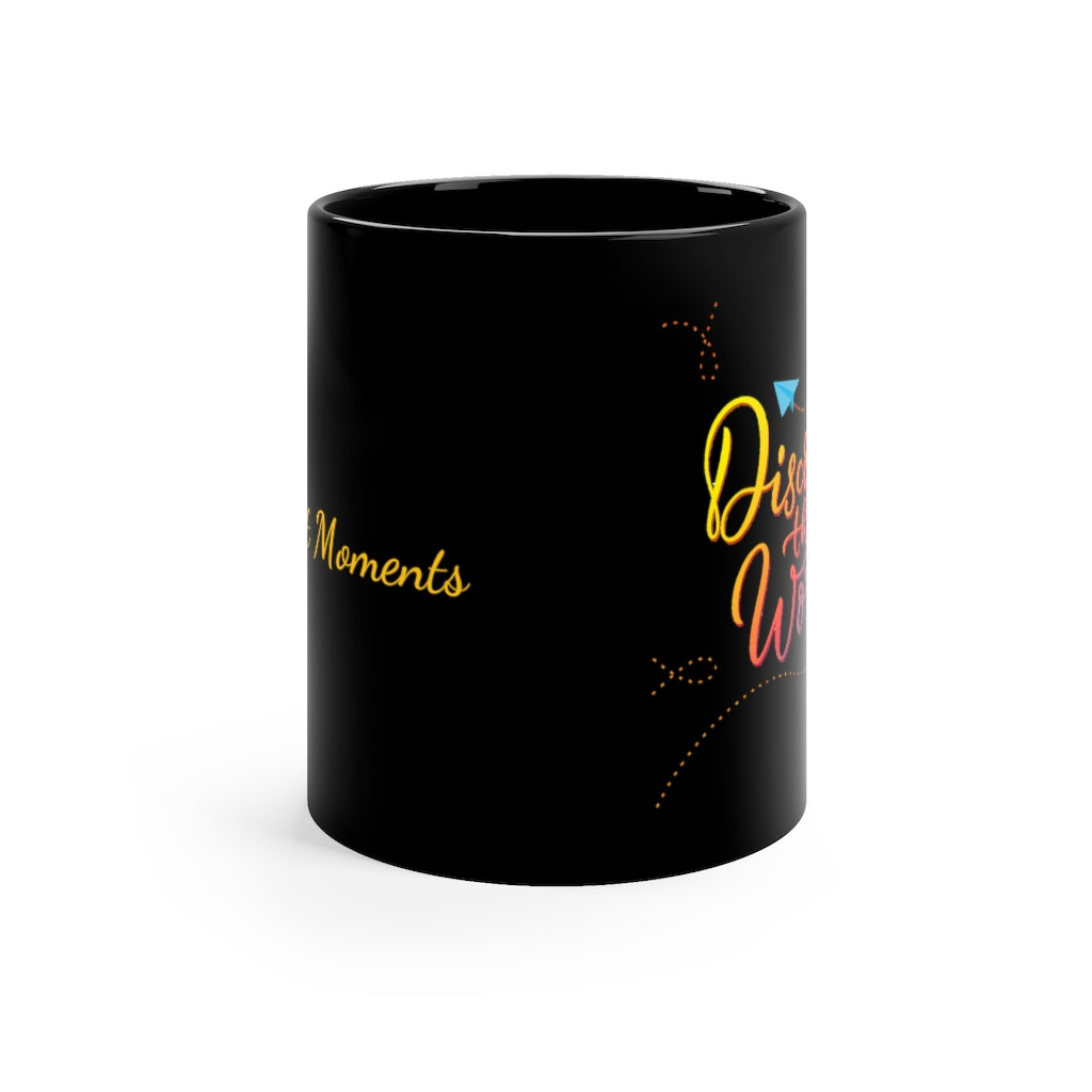 Discover the World 11oz Black Mug