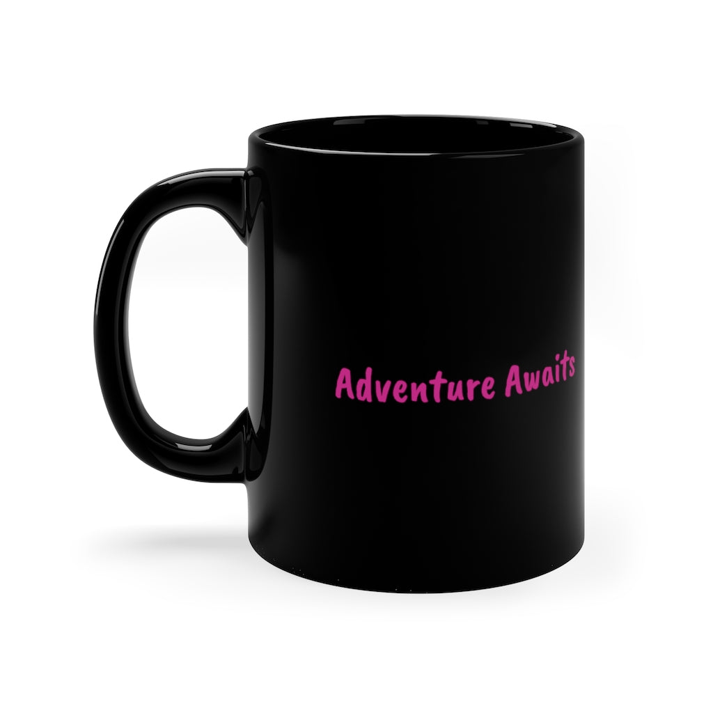 Worry Less Travel More 11oz Black Mug