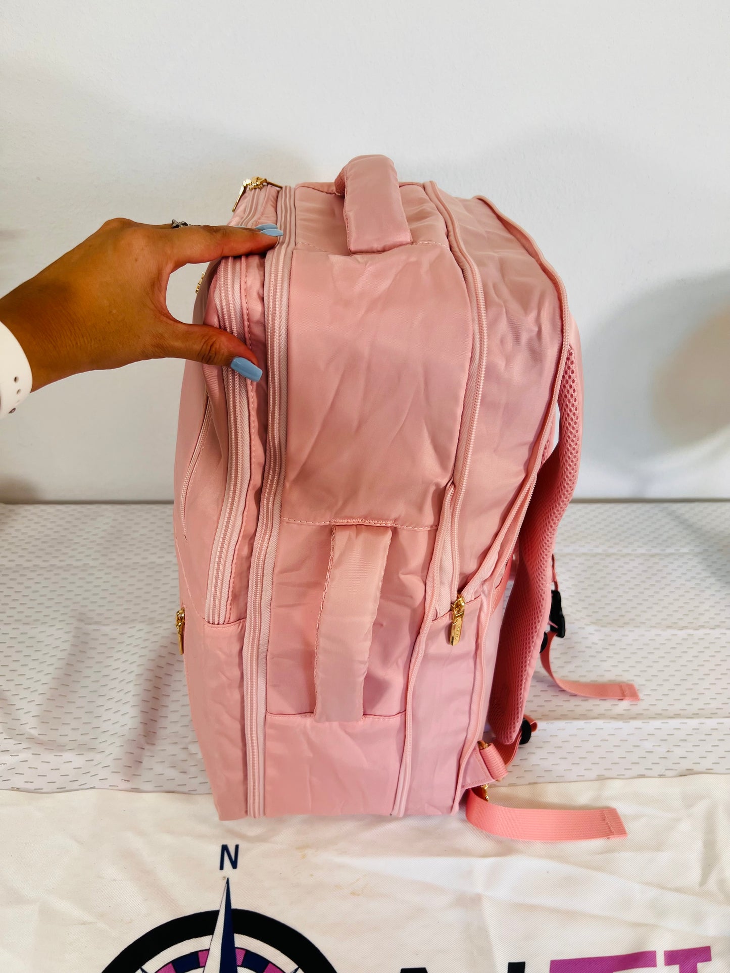 Cruise Lover Pink Carry-On Backpack