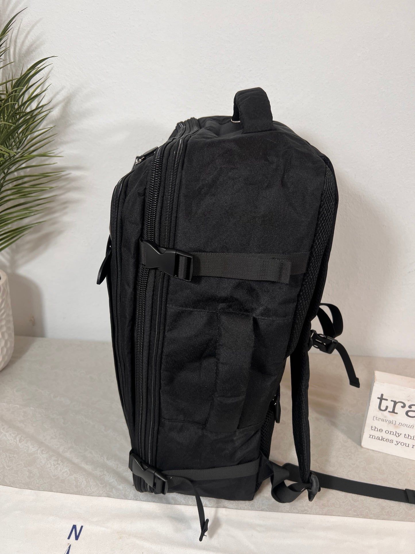 Black Carry-On Backpack - High Capacity