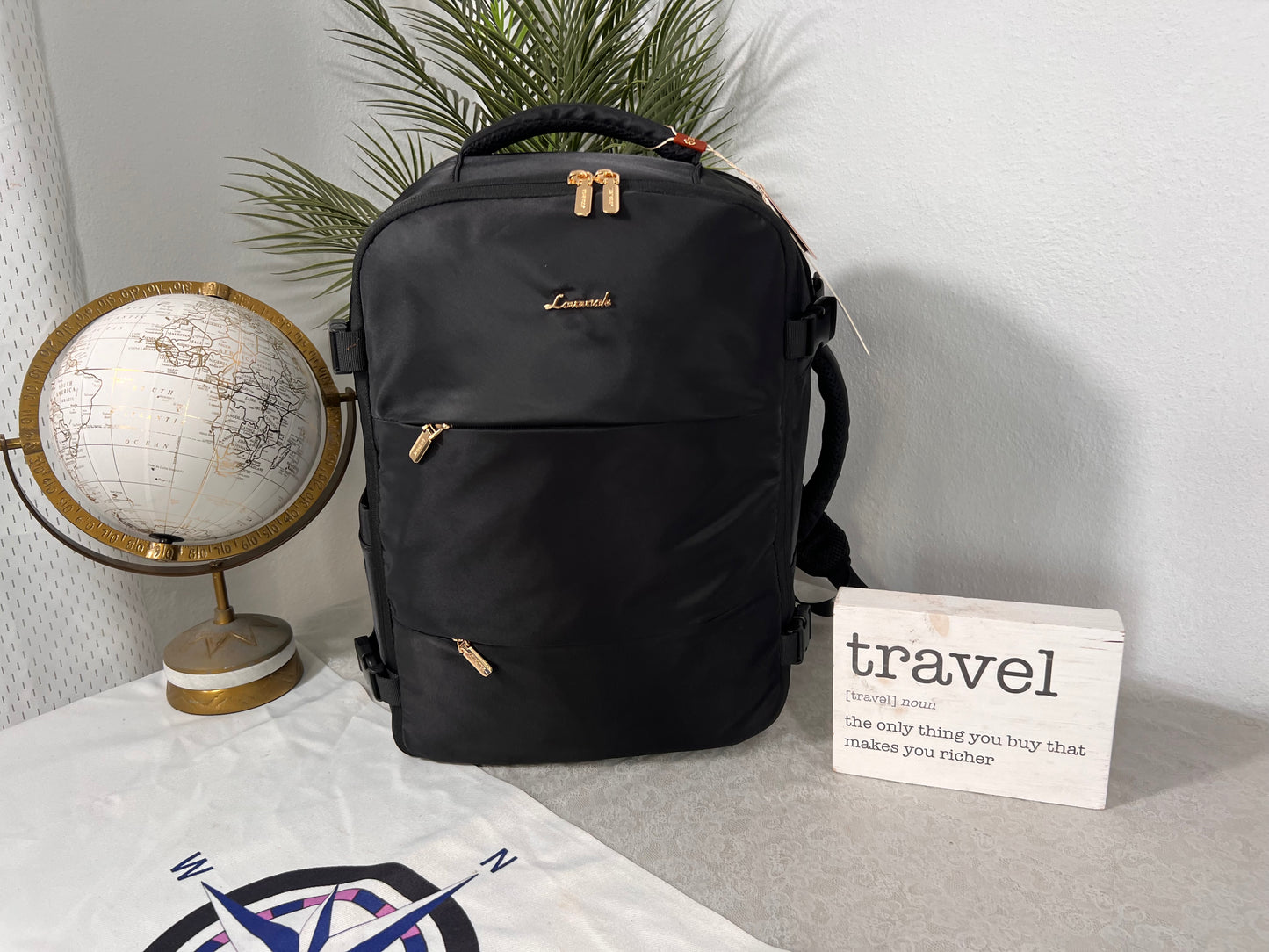 Black Personal Item Backpack