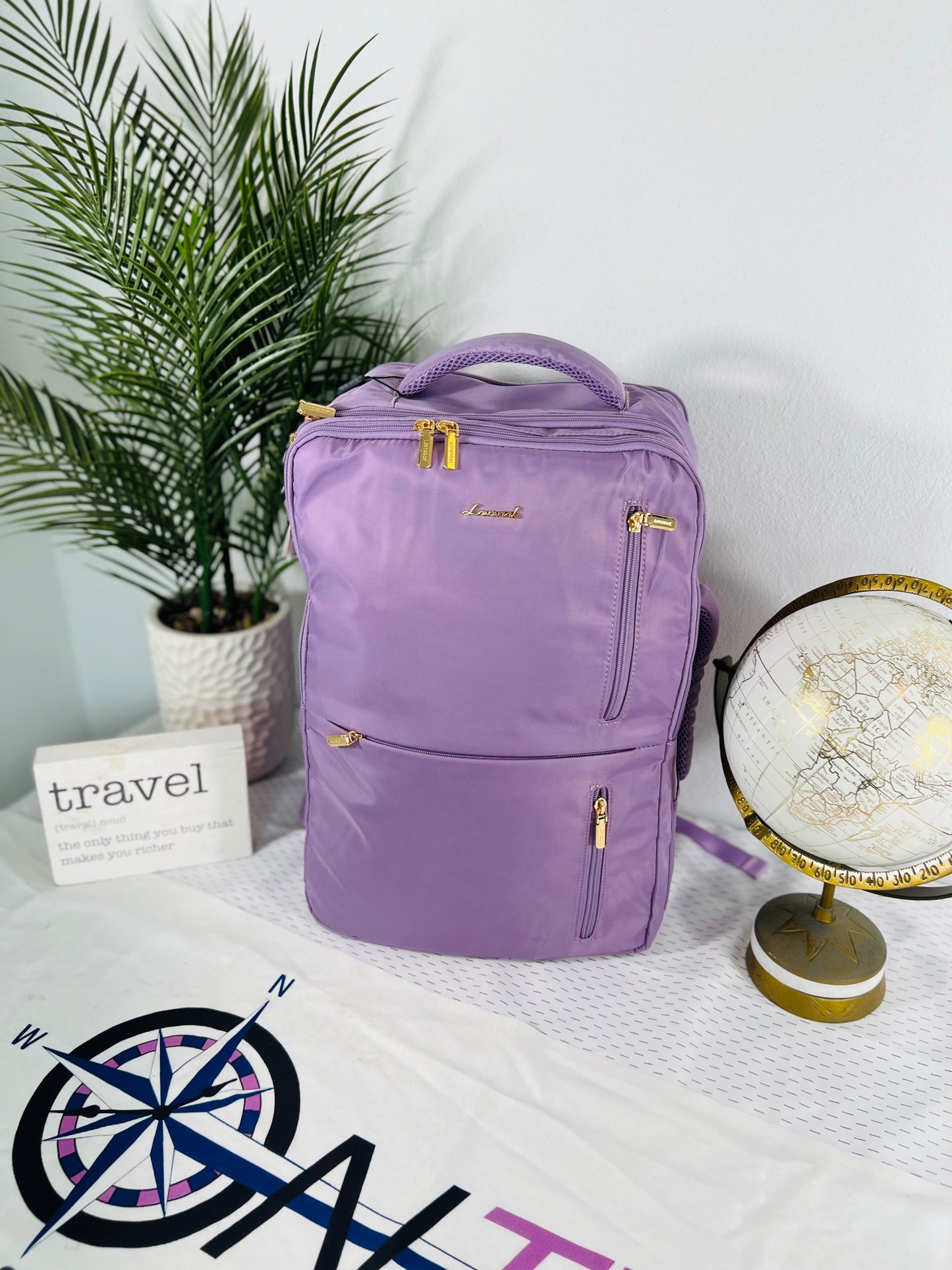 Vacation Purple Carry-On Backpack