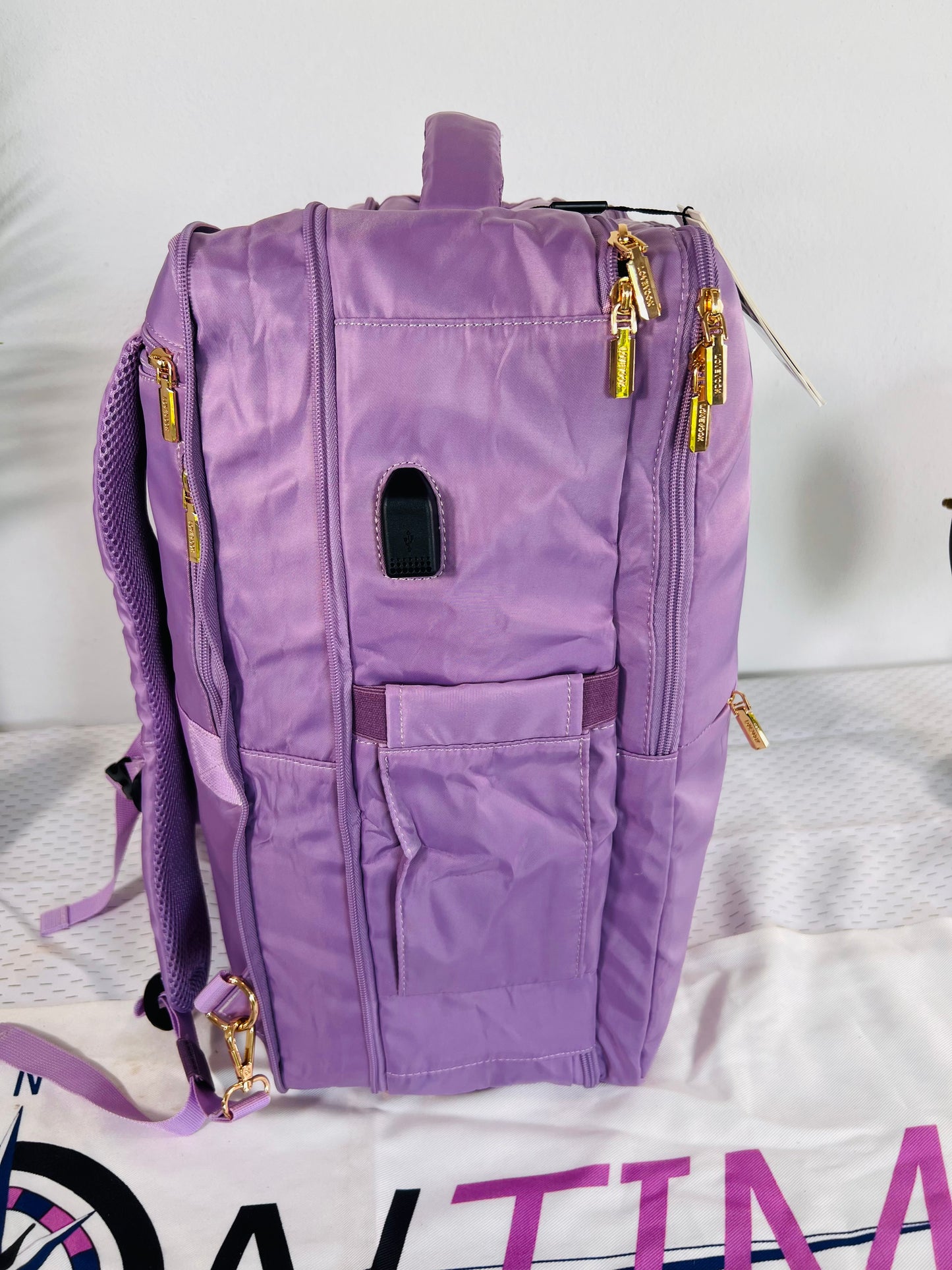 Vacation Purple Carry-On Backpack