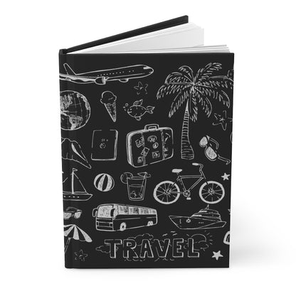 Travel Black & White Hardcover Journal Matte