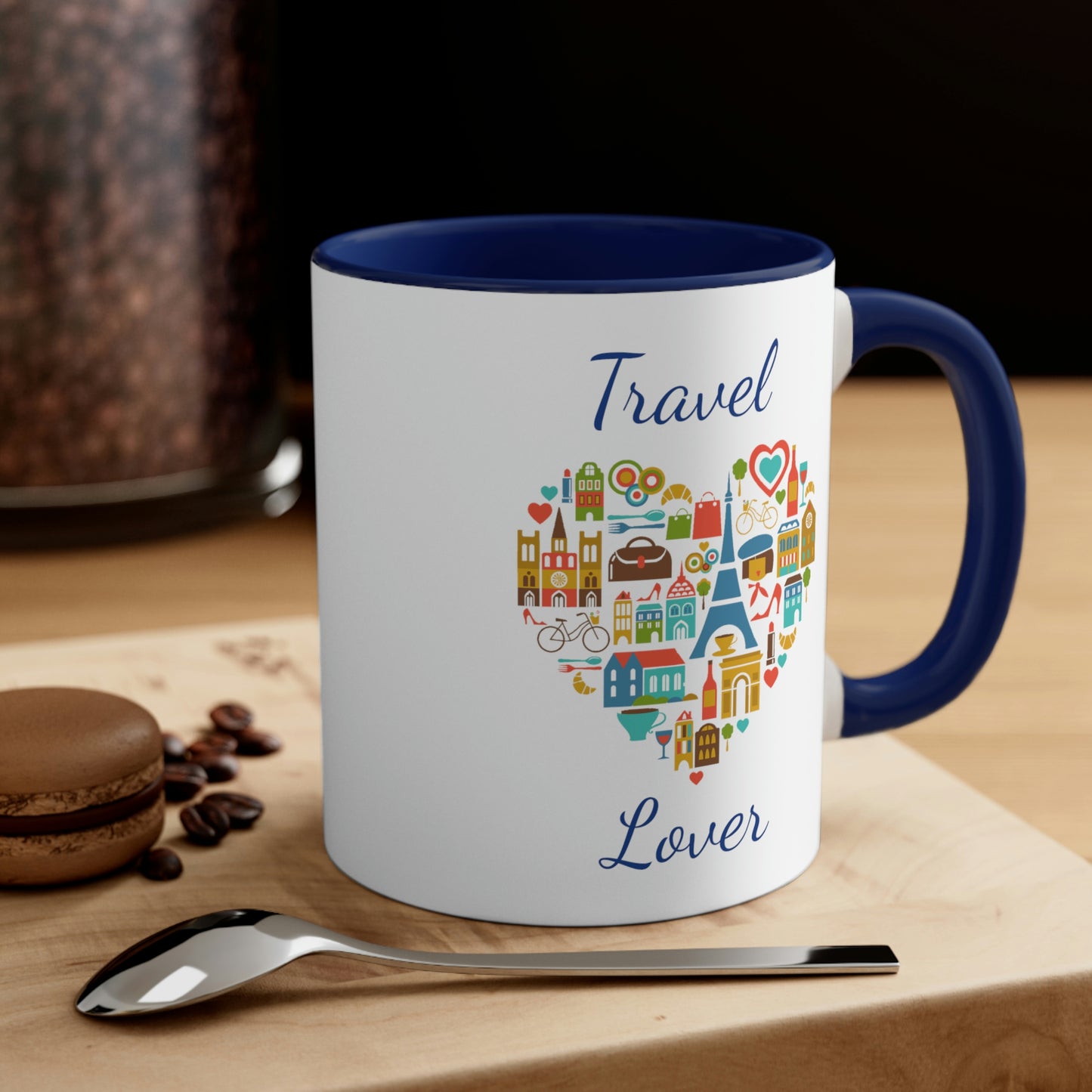 Travel Lover Accent Coffee Mug, 11oz