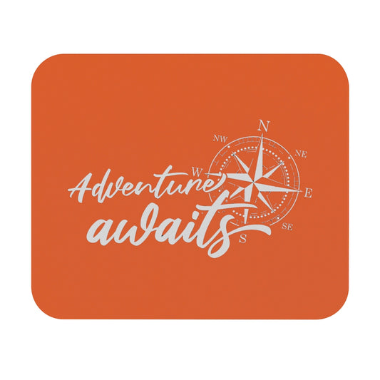 Adventure Awaits Orange Mouse Pad (Rectangle)
