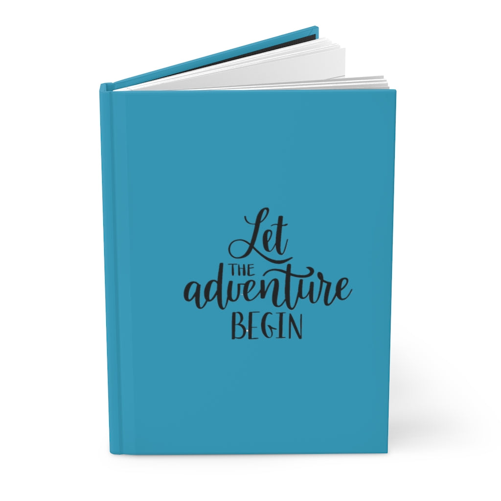 Let the Adventure Begin Blue Hardcover Journal Matte