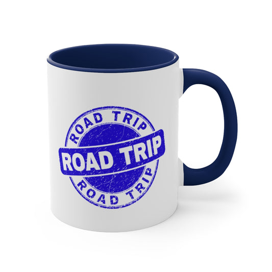 Blue Road Trip Accent Coffee Mug, 11oz