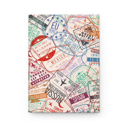 Passport Stamps Hardcover Journal Matte