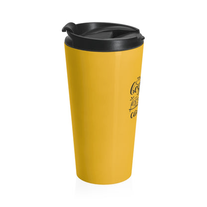 The Best Days are Spending Camping Yellow Stainless Steel Travel Mug
