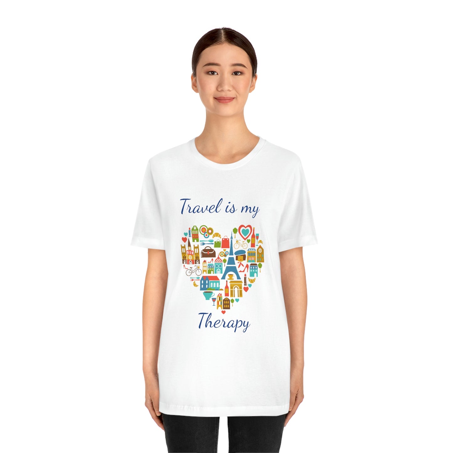 Travel is my Therapy Unisex Jersey Short Sleeve Tee