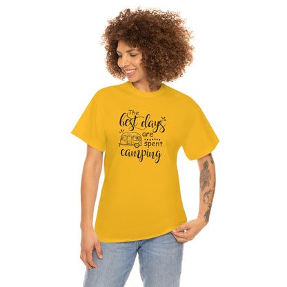 Best Day are Spent Camping Unisex Heavy Cotton Tee
