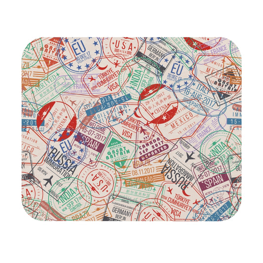 Passport Stamps Mouse Pad