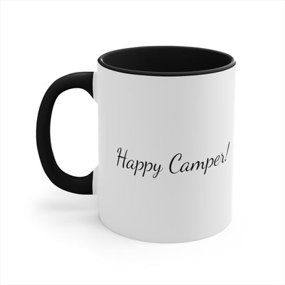 Camping Fire Wood Accent Coffee Mug, 11oz