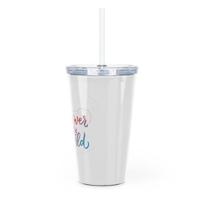 Discover the World Plastic Tumbler with Straw