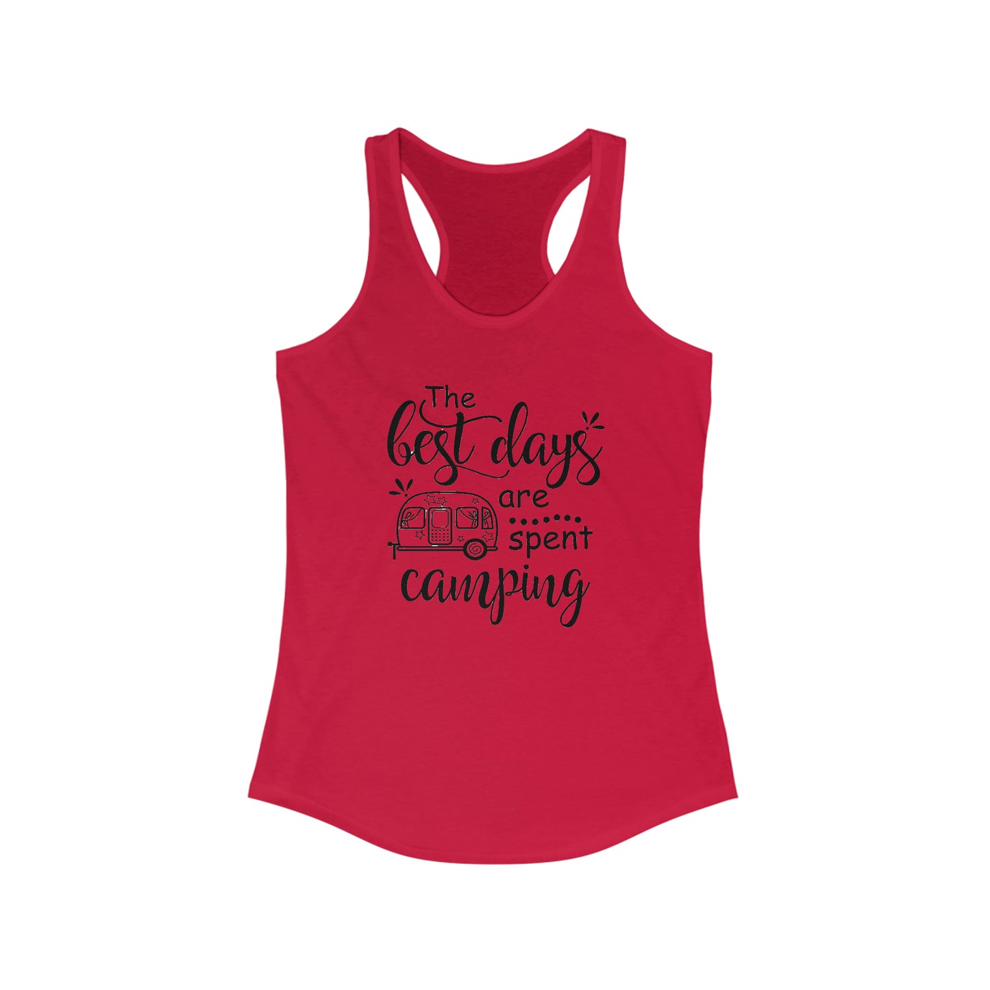 Best Days are Spending Camping Women's Ideal Racerback Tank