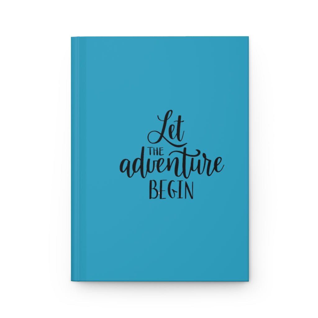 Let the Adventure Begin Blue Hardcover Journal Matte