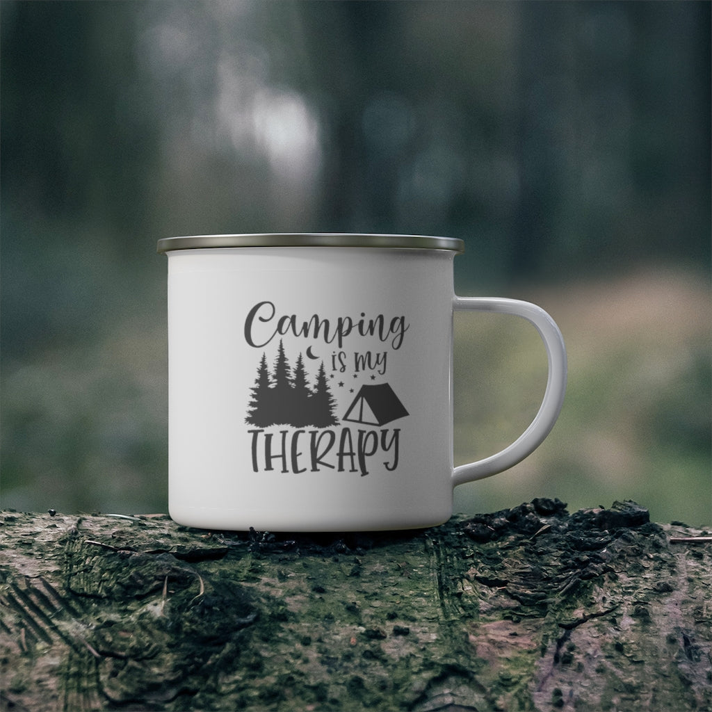 Camping is my Therapy Enamel Camping Mug