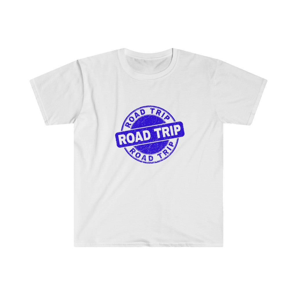 Road Trip Blue Unisex Softstyle T-Shirt