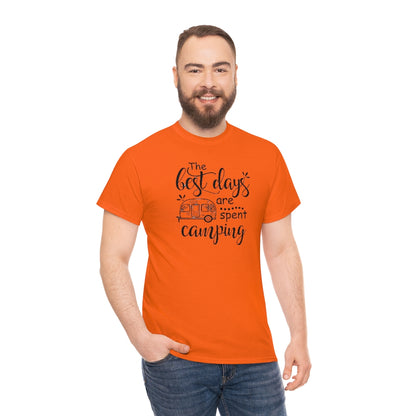 Best Day are Spent Camping Unisex Heavy Cotton Tee