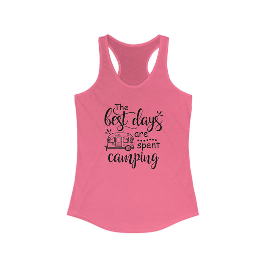 Best Days are Spending Camping Women's Ideal Racerback Tank