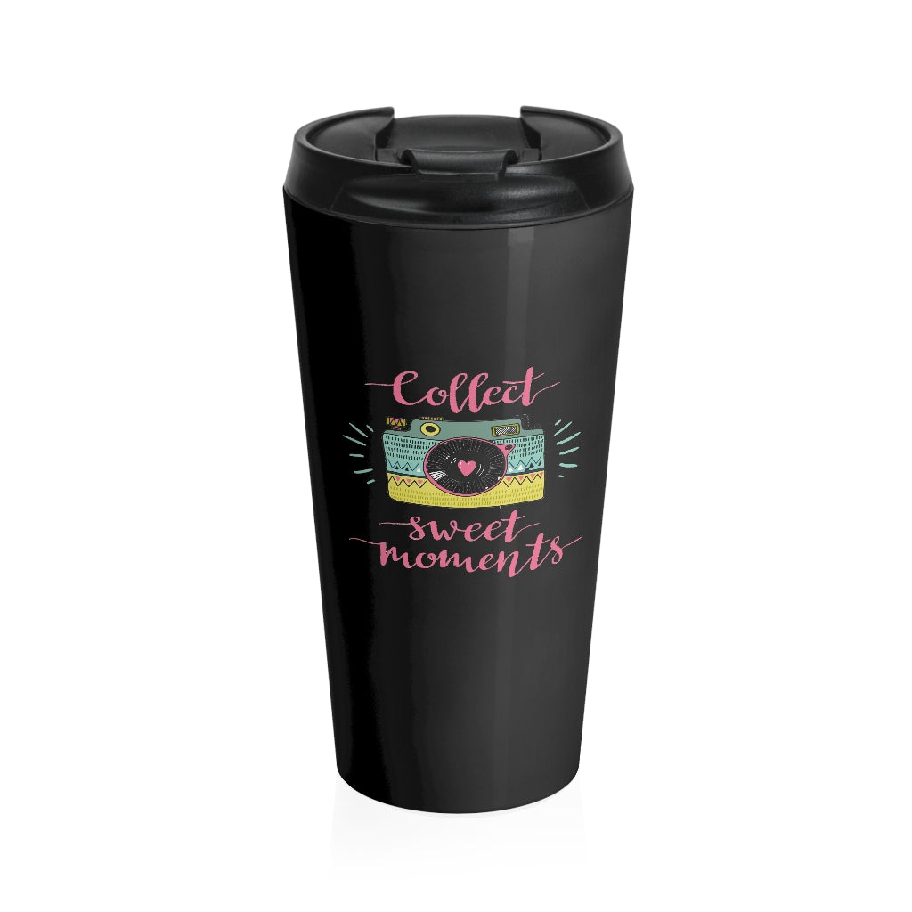 Collect Sweet Moments Black Stainless Steel Travel Mug