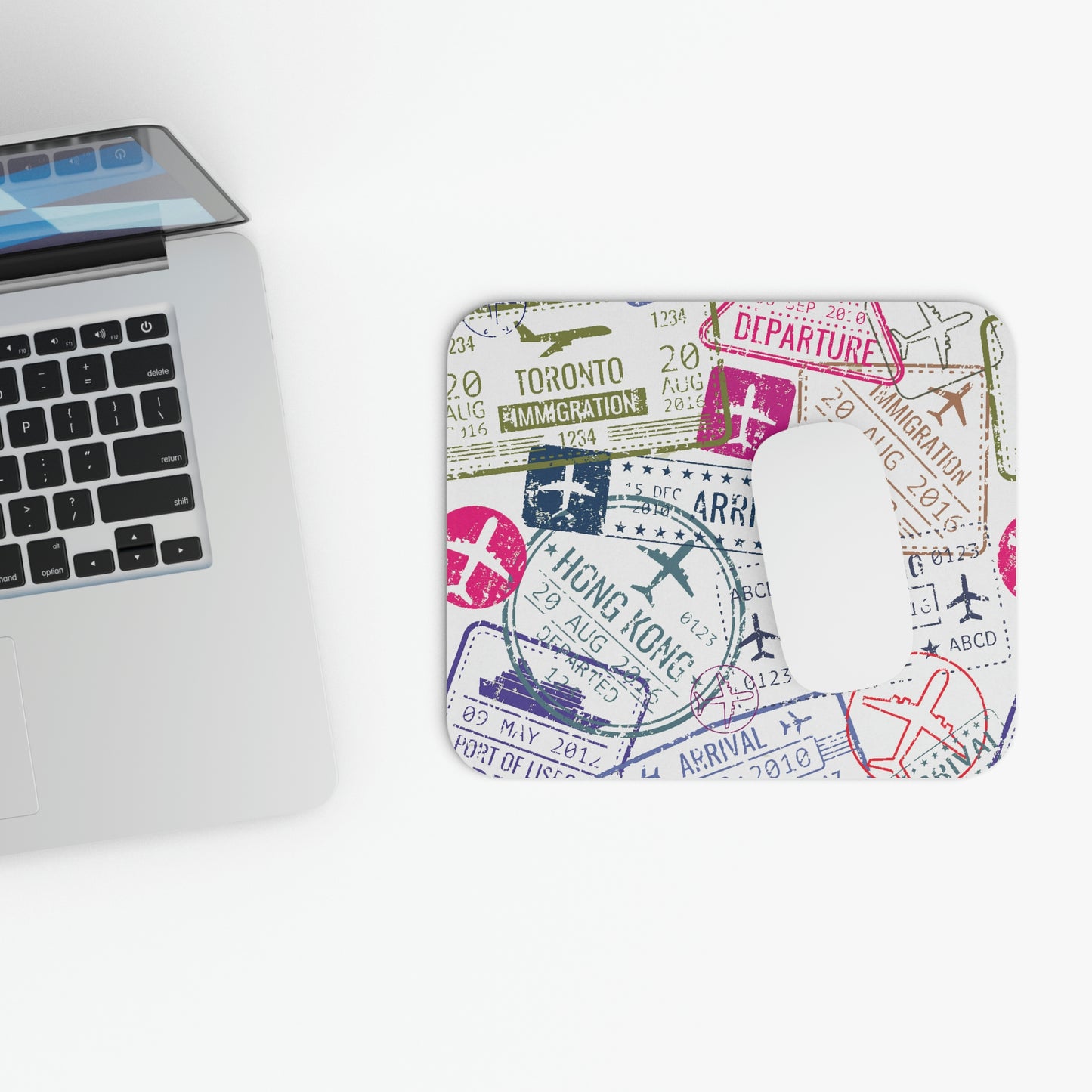 Pink Stamps Mouse Pad