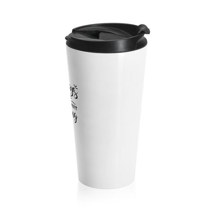 The Best Days are Spending Camping White Stainless Steel Travel Mug