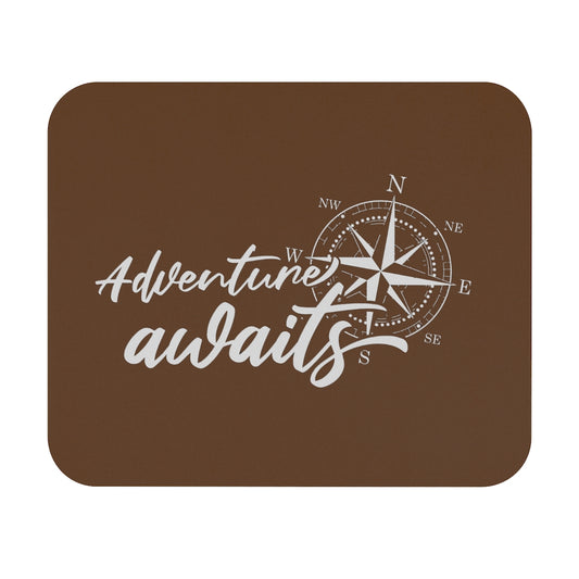 Adventure Awaits Brown Mouse Pad (Rectangle)