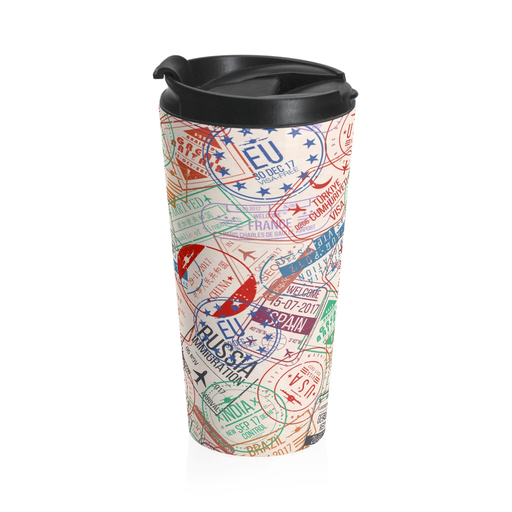 Coffee Mug - Travel Stamps