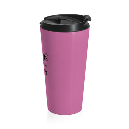 The Best Days are Spent Camping Pink Stainless Steel Travel Mug
