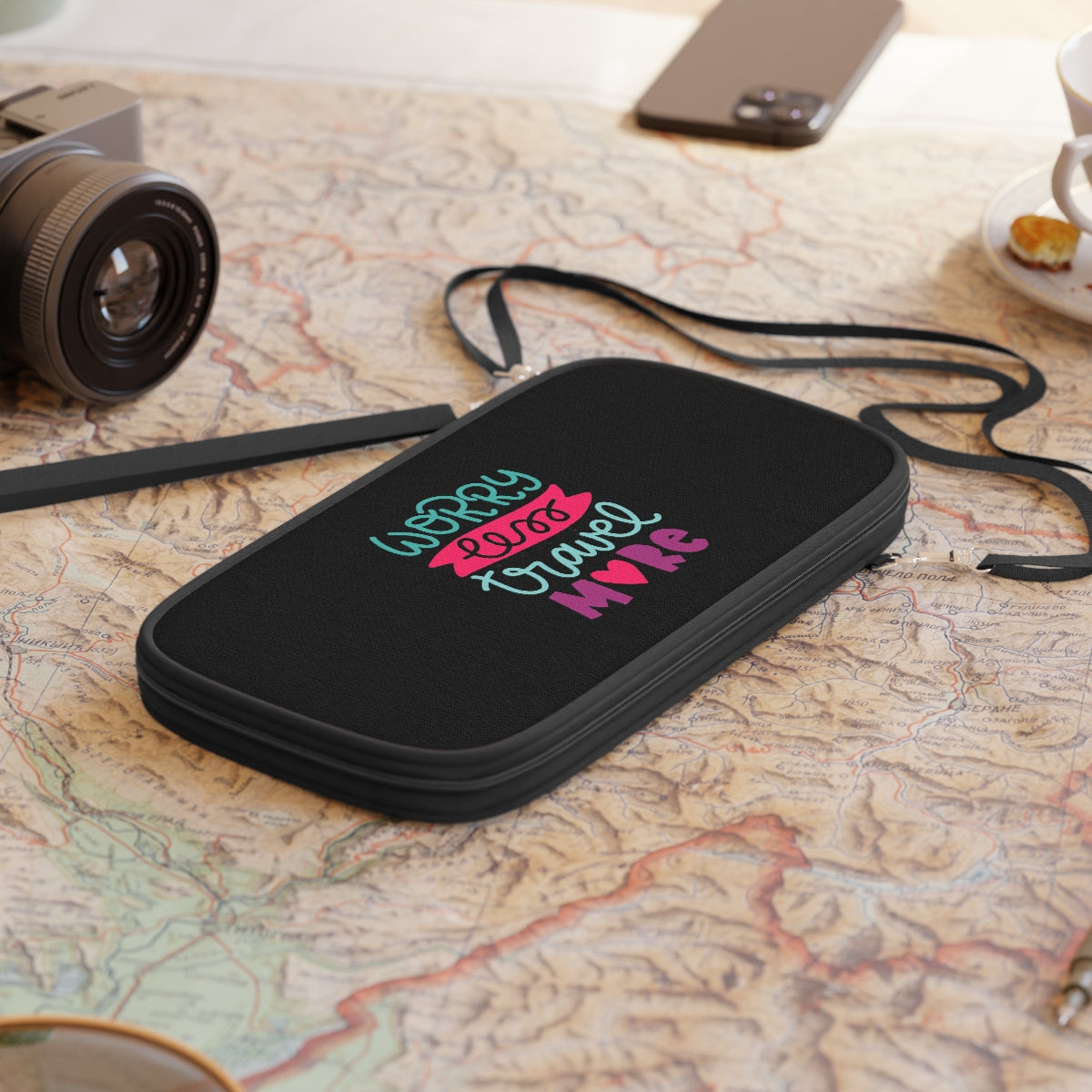 Worry Less Travel More Passport Wallet