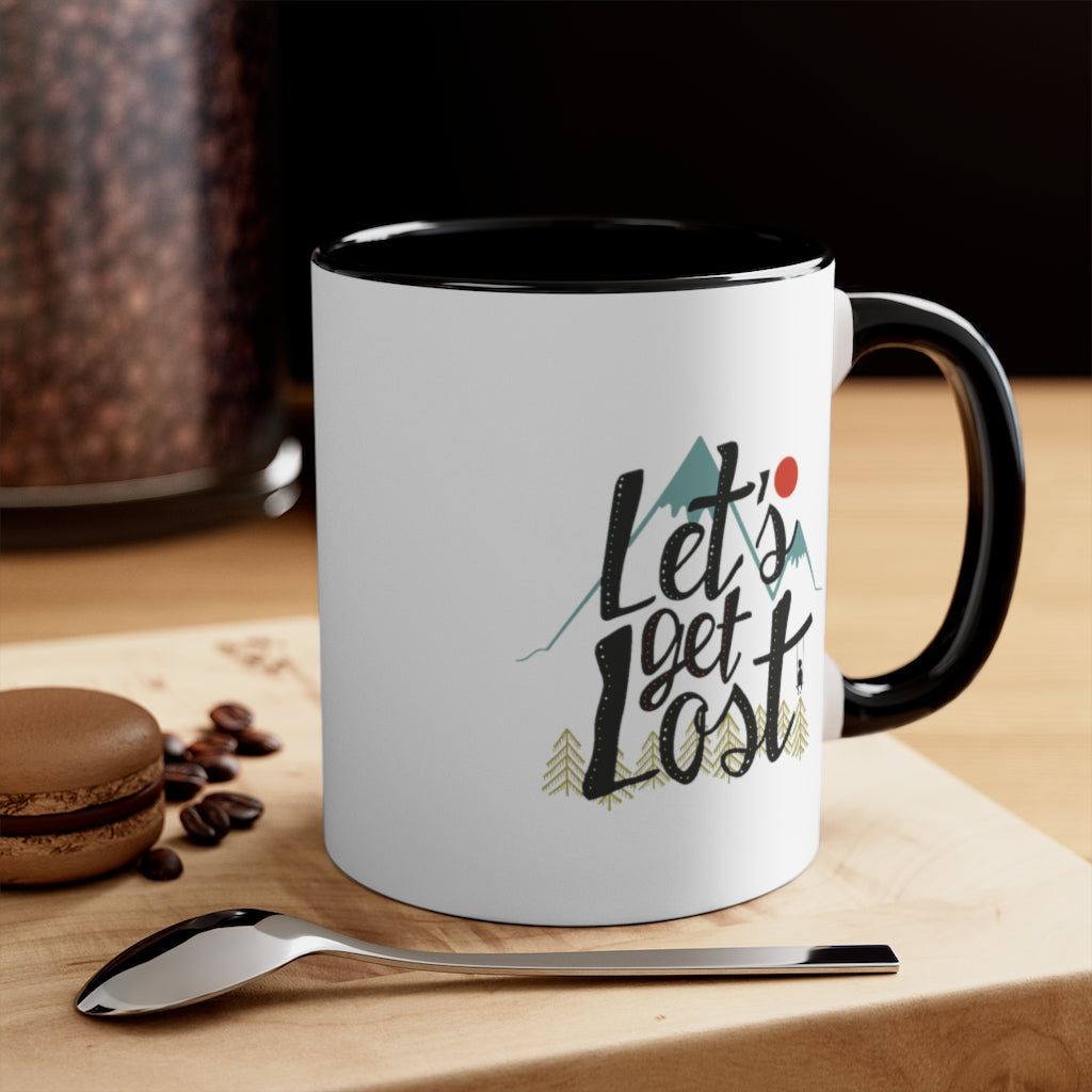 Let's Get Lost Accent Coffee Mug, 11oz